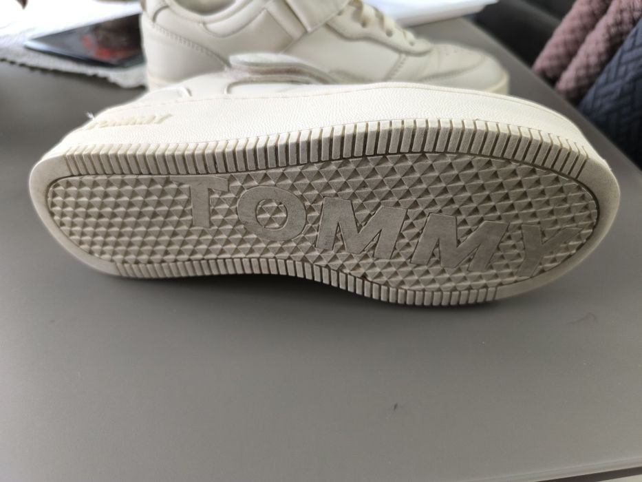 Adidasi Tommy Jeans piele bej 37