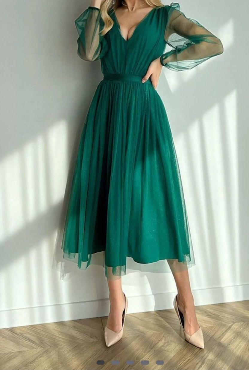 Rochie verde eleganta