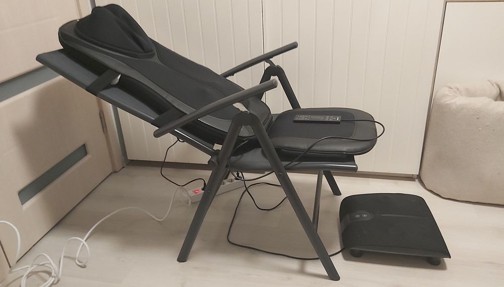 Set fotoliu scaun husa masaj Wellneo 4 in 1 spate cervical picioare