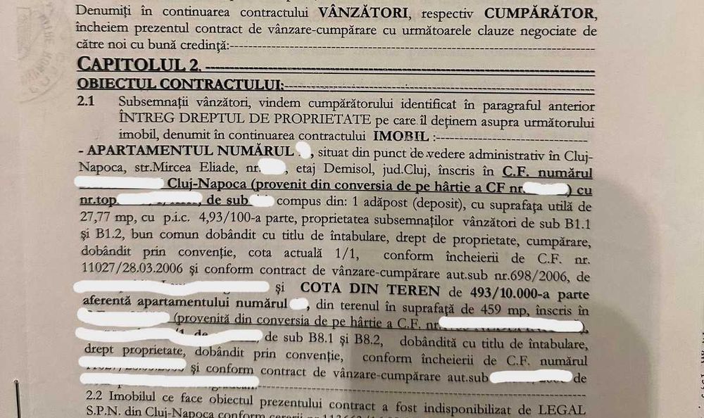 Garsoniera in Zorilor, la demisol, str Mircea Eliade