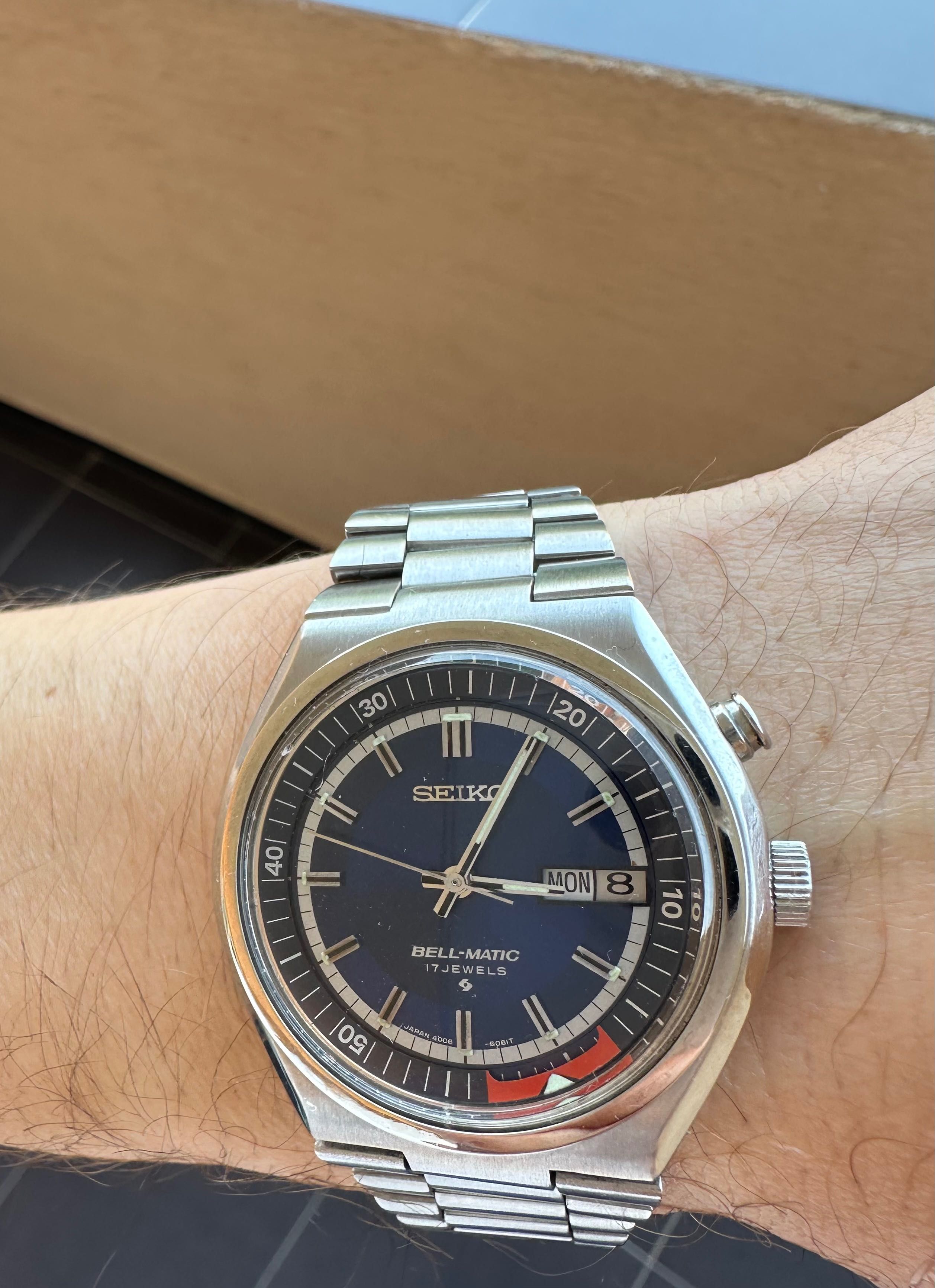 Seiko  Bell-Matic 70s. Blue eyes - with Alarms