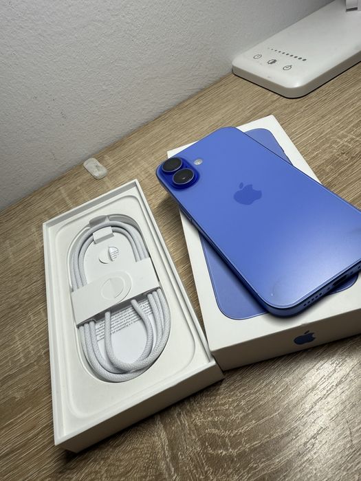 Iphone 16 UltraMarine 128 GB Memorie IMPECABIL FullBox ca NOU