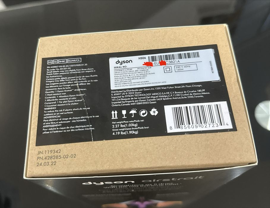 Dyson Airstrait Prussian Blue LCD sigilata