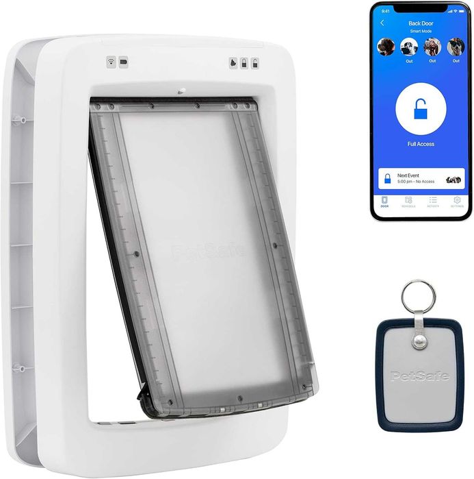 Usa pentru acces selectiv animale, caini pisici, wifi, aplicatie cip