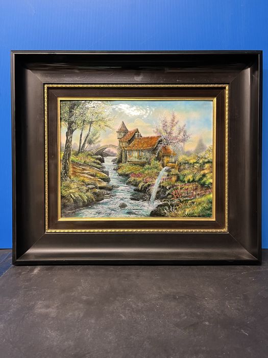 Картина-емайл на медна основа,Лимож,Франция