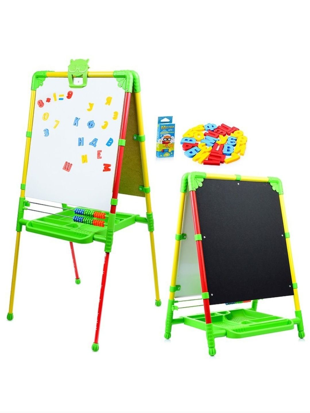 Большая магнитная доска.Двусторонний мольберт NIKA kids. (Россия)