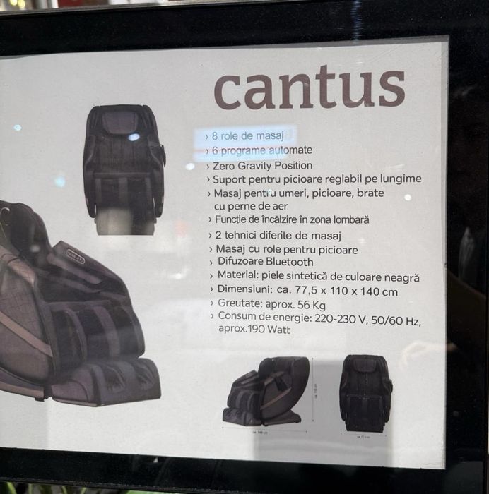 Fotoliu masaj din piele nou sigilat