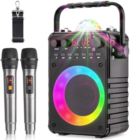 VerkTop T02 Bluetooth високогорител 2 бр. Безжични микрофона