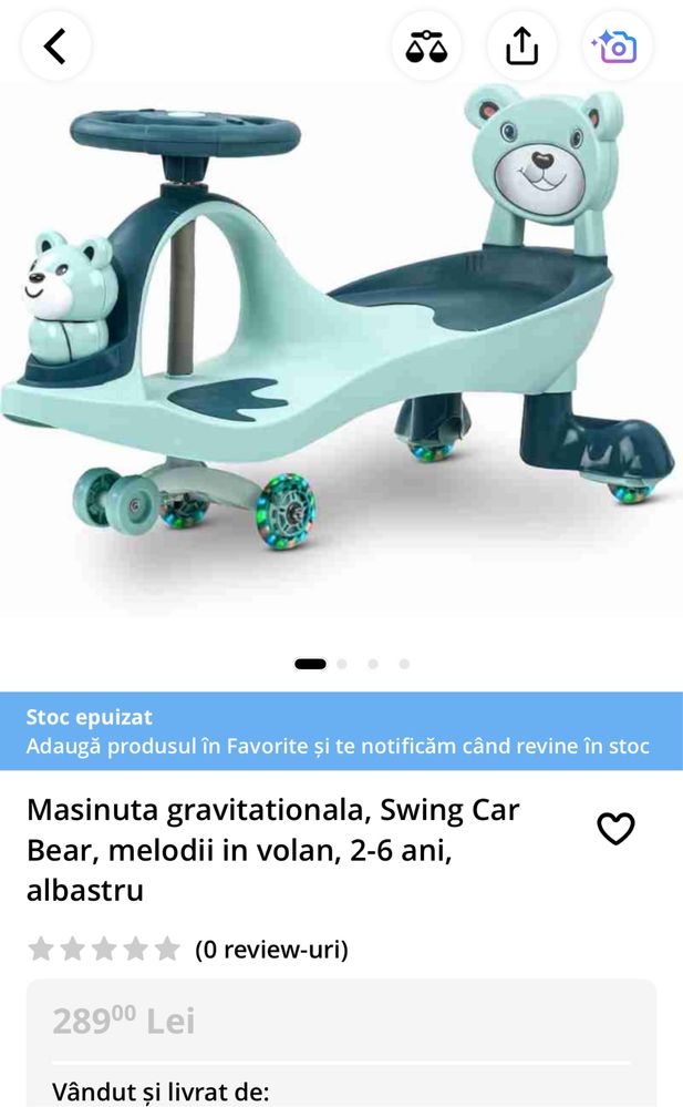 Masinuta antigravitationala fara pedale Noriel