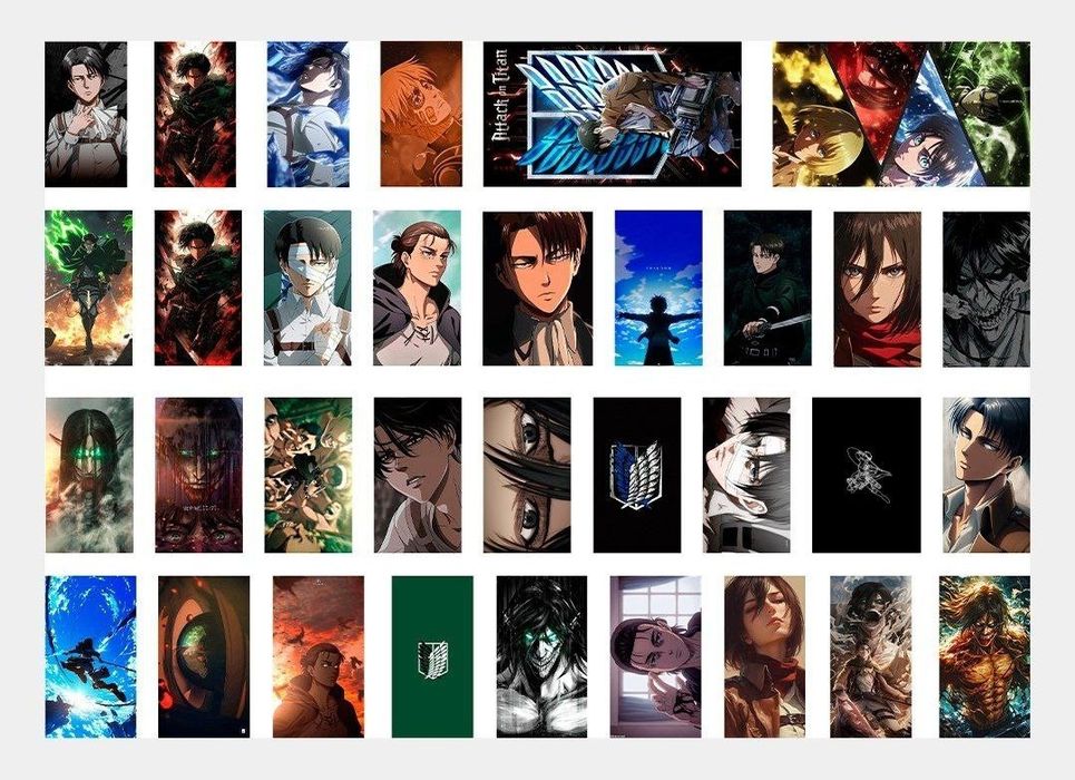 Stickerlar anime Naruto,Bleach,Jujutsu kaisen,Demon slayer,Attack on