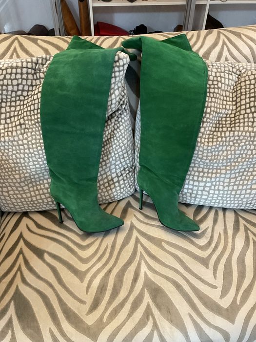 Cizme piele intoarsa peste genunchi