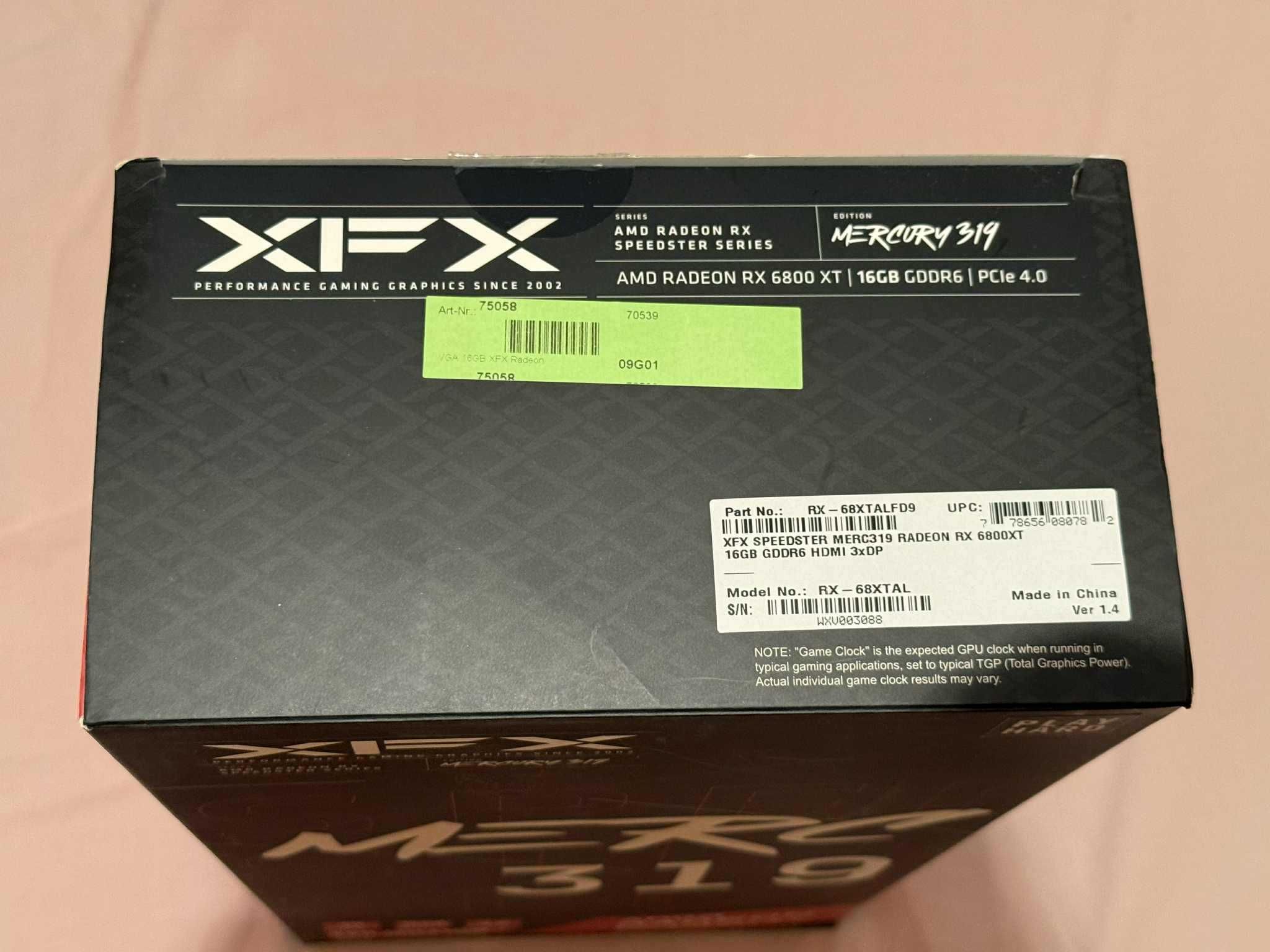 Продавам XFX Radeon RX 6800 XT MERC 319 BLACK – 16GB GDDR6