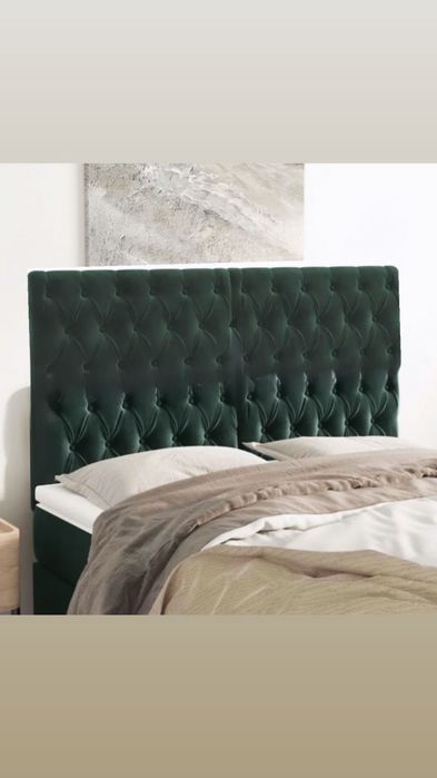 Зеленa облегалка за легло