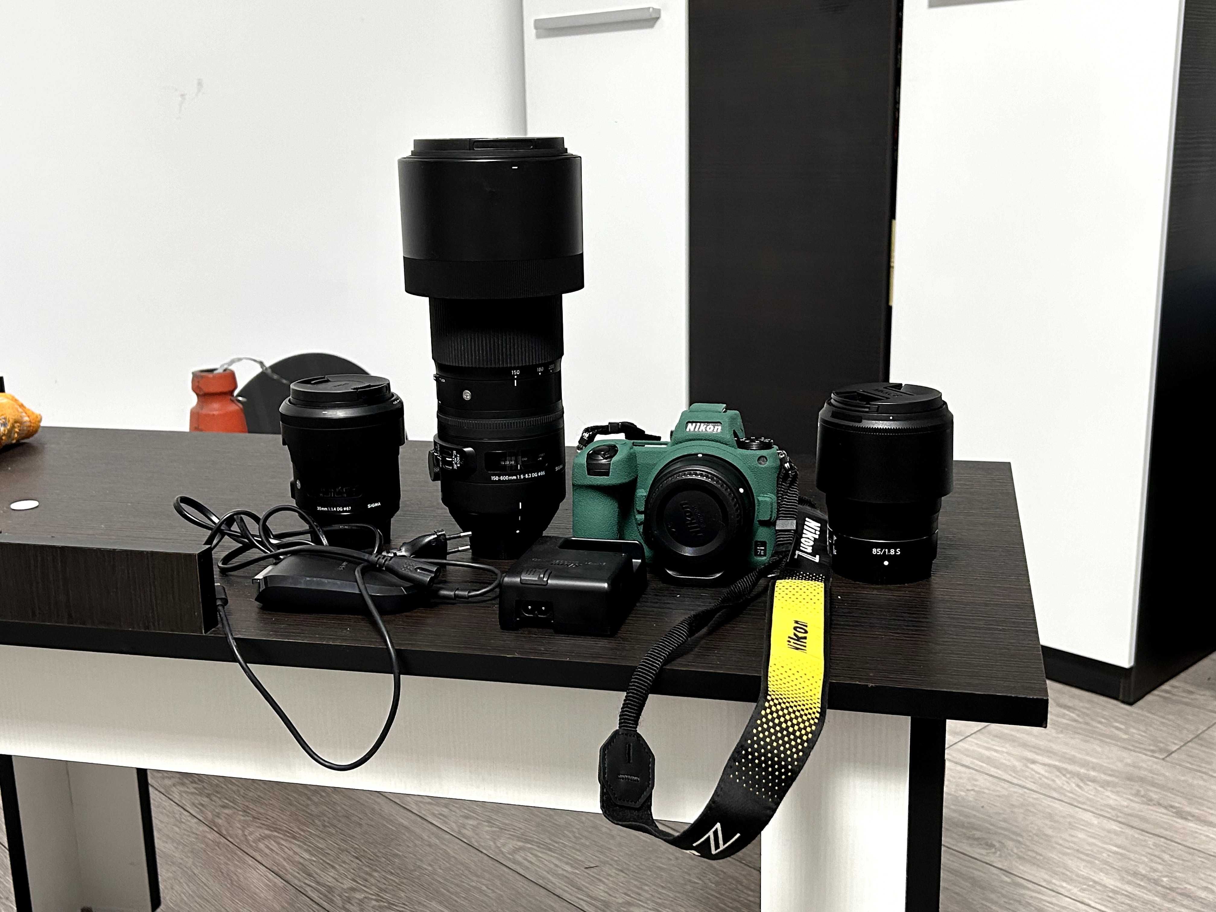 Nikon Z7ii + obiective (85mm, 150-600mm) + FTZ + accesorii
