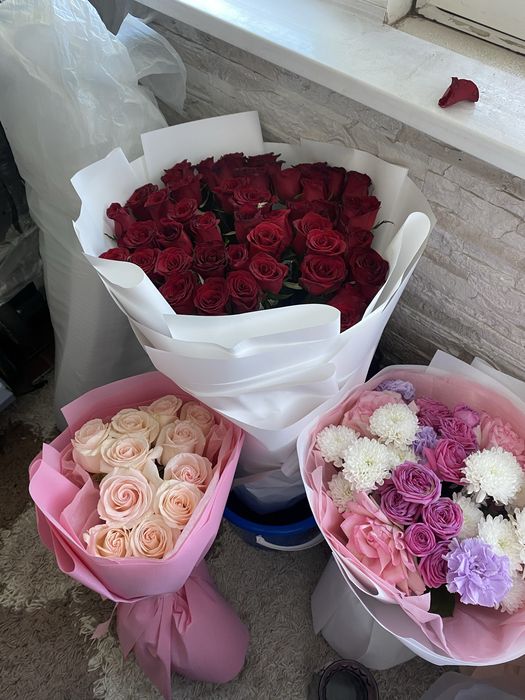 метровые розы 51 шт