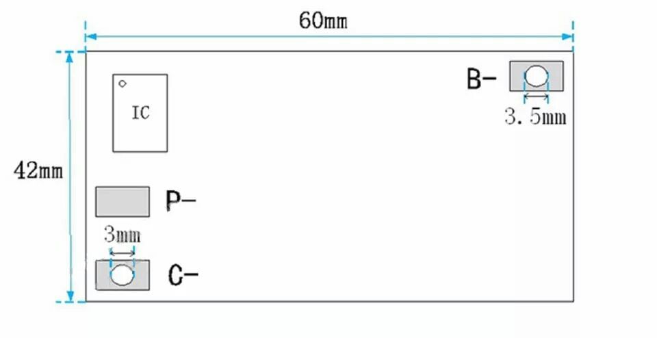 5S BMS 21V (3S и 4S) (12.6, 16.8) 60A, защитна платка с баланс