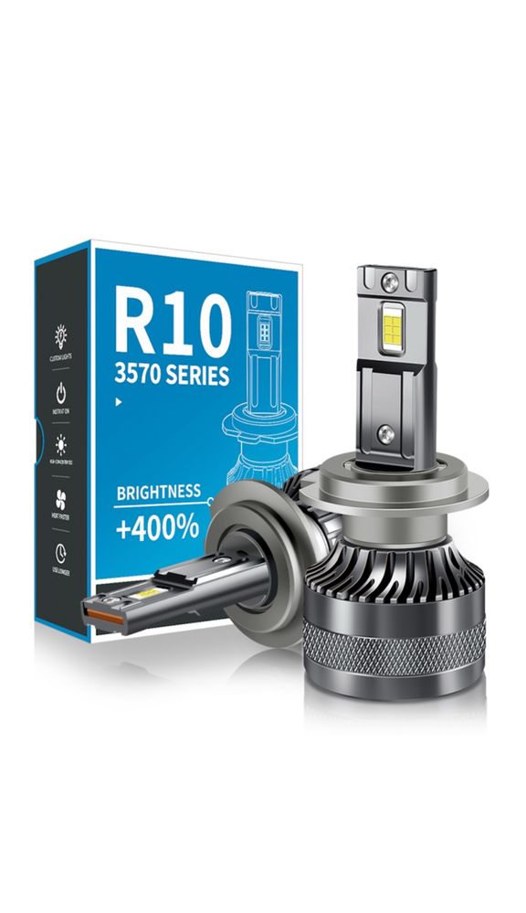 LED крушки H7 6500K 8000Lm – Premium комплект, IP68, Canbus