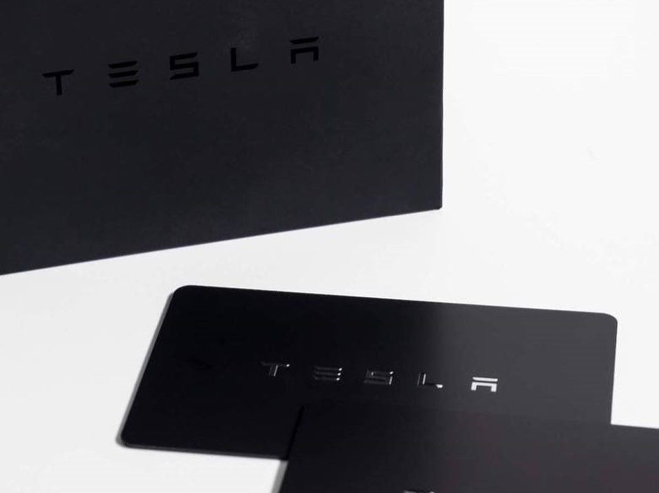 Ключи карта 2шт. в комплекте для Tesla (key card)