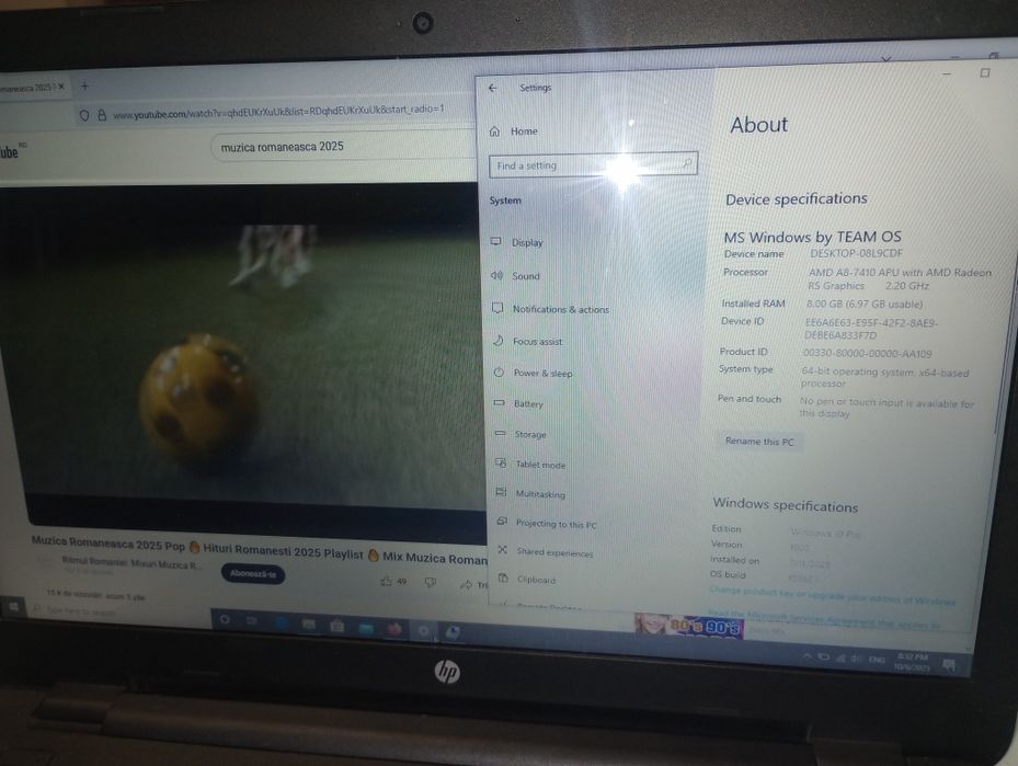 HP 17, 8 gb ram, 1.000 GB, AMD A8, baterie ok, video dedicat 1gb"