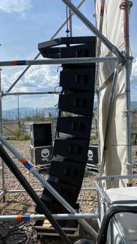 Sistem sunet audio Line Array + bassi + amp Plug and Play