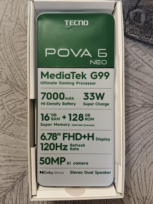 Техно пова нео6 8-128gb