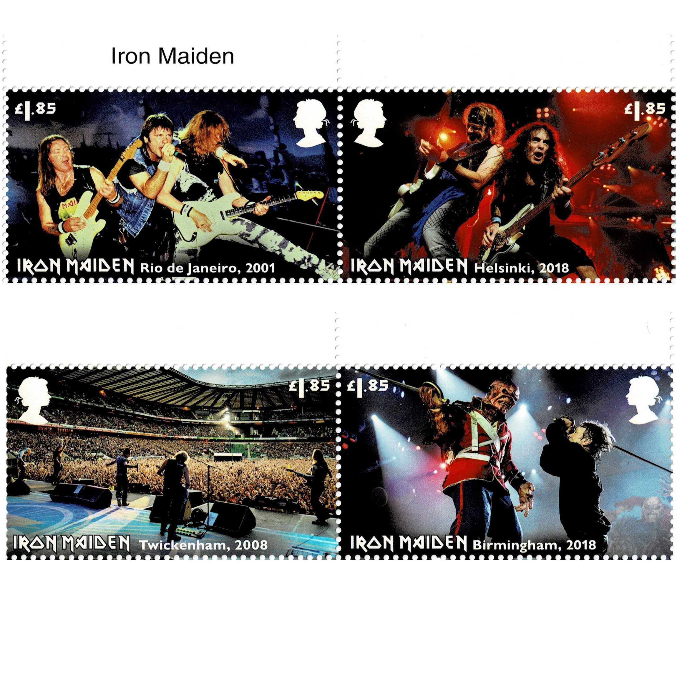 Оригинални пощенски марки Iron Maiden High Class UK