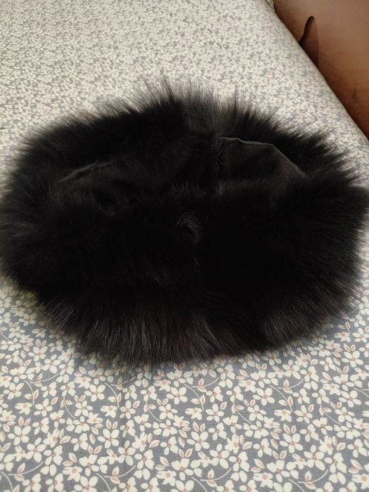 Bandana  blana naturala vulpe polara nouă