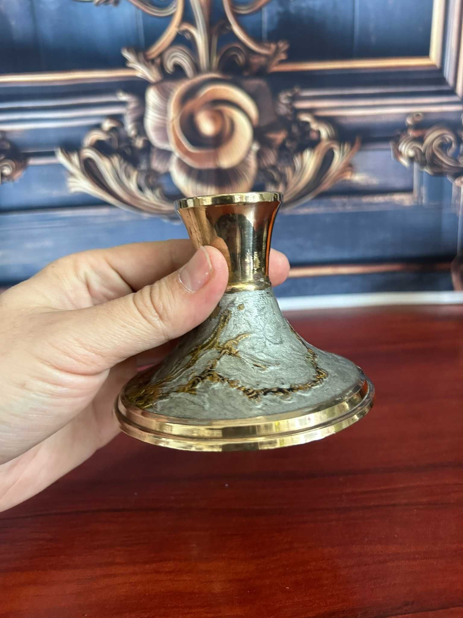 DN703 Sfesnic de alama 203g 10 cm diametru si 8 cm h cloisonne