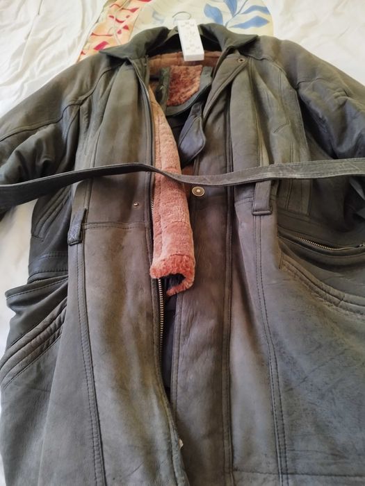 Връхно зимно палто от естествена кожа