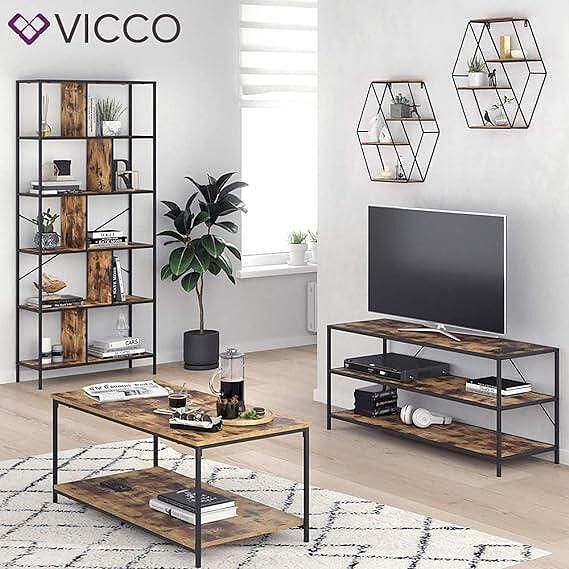 Стенен рафт  vicco loft fyrk bookshelf,