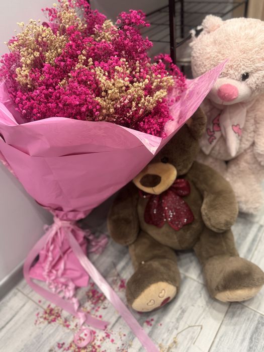 Ръчно изработен  вечен букет човешки размери