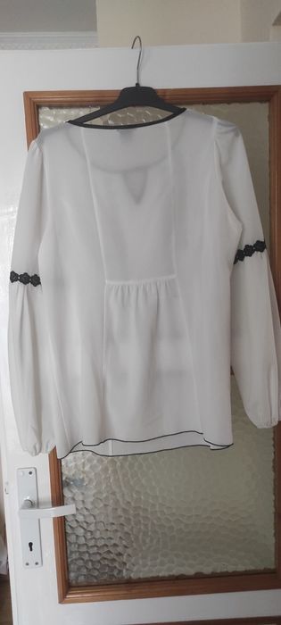 Bluză de mătase albă