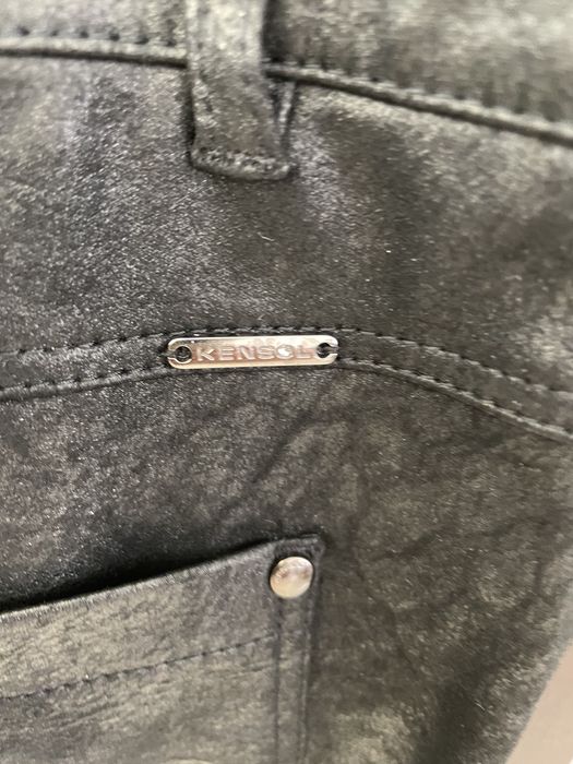 Черен панталон с имитиращ кожен ефект на марка Кенсол /Kensol, 50