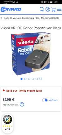 vileda aspirator  robot vr 100