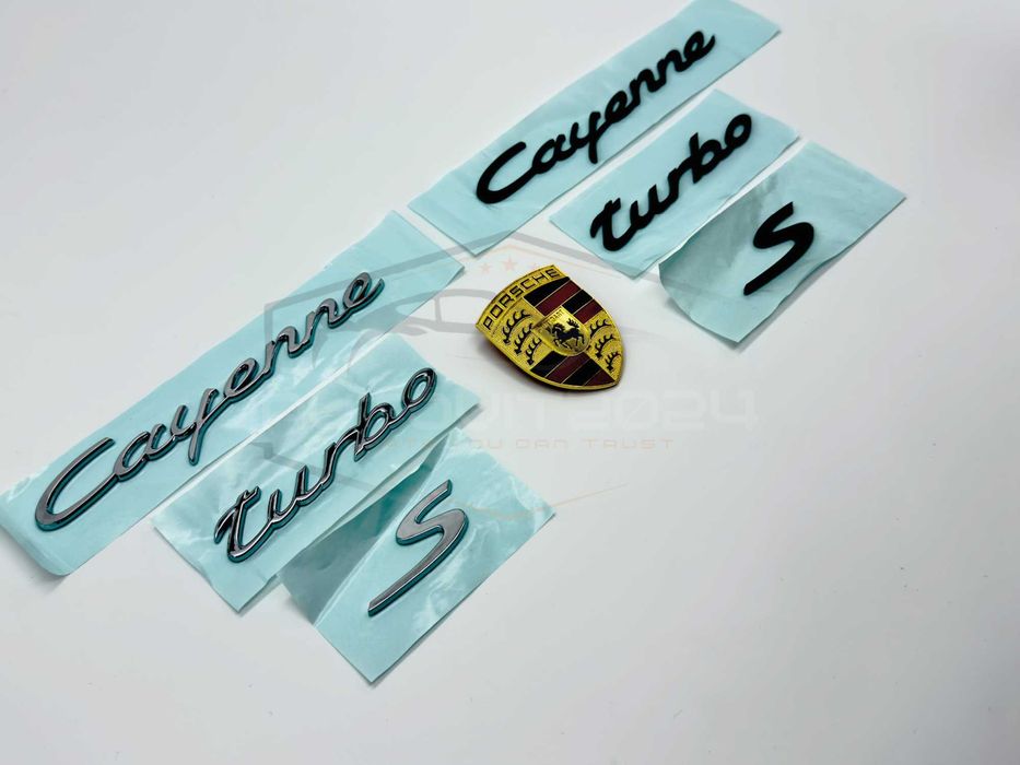 Надписи Порше, емблема turbo s, cayenne, емблема Porsche