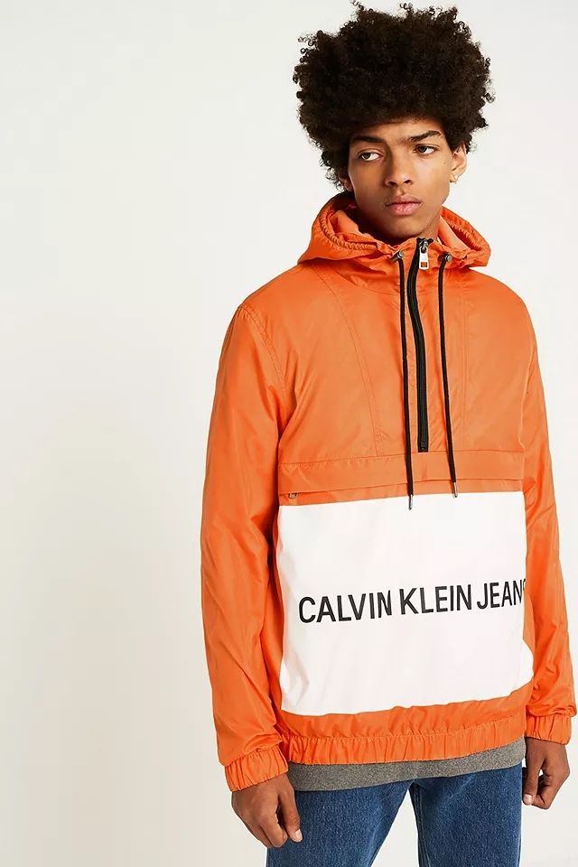 Calvin Klein Jeans Orange Logo Popover-мъжко яке
