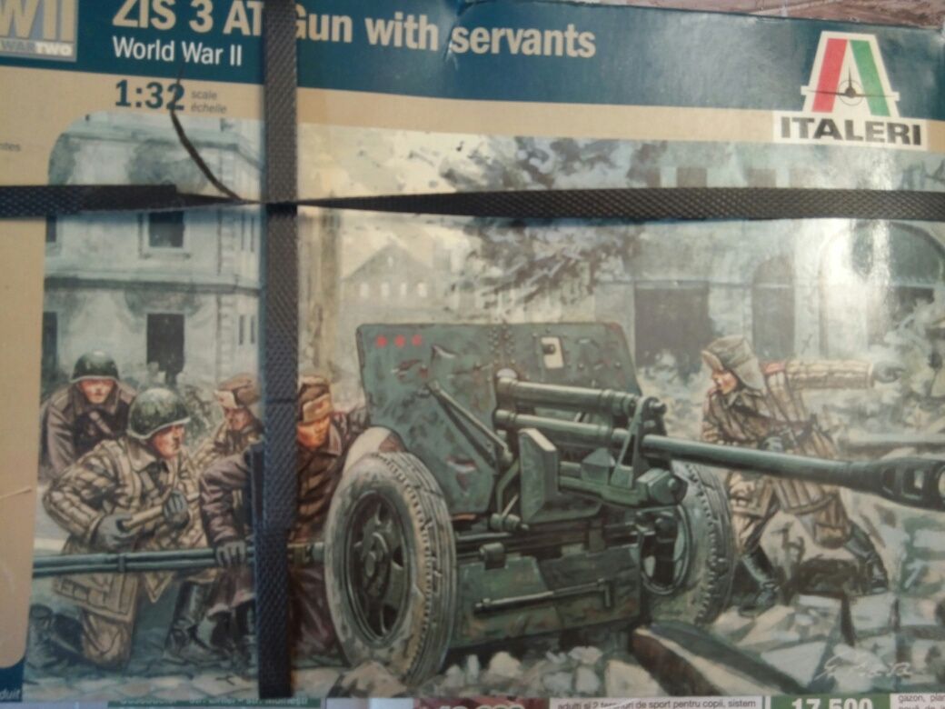 Macheta asamblat 1/32 Italeri ZIS 3AT cu servanti