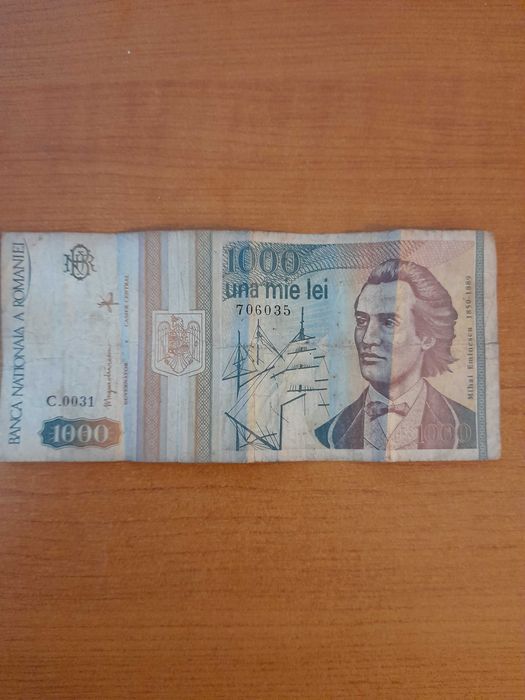 Bancnota 1000 lei 1993 serie C. 0031