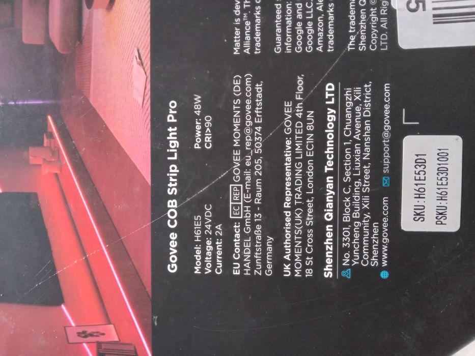 Govee COB LED лента Pro, LED светлини - 3 метра