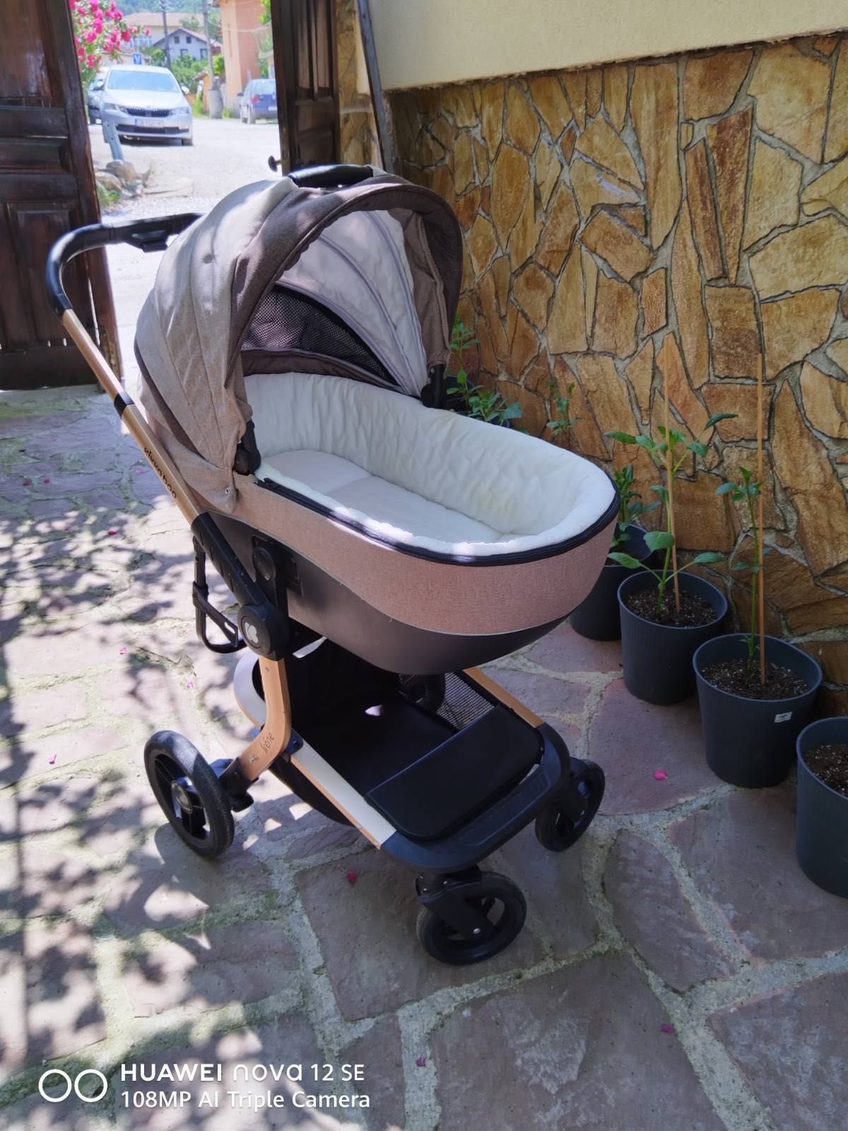Детска количка KikkaBoo Irene,Beige 2 in 1