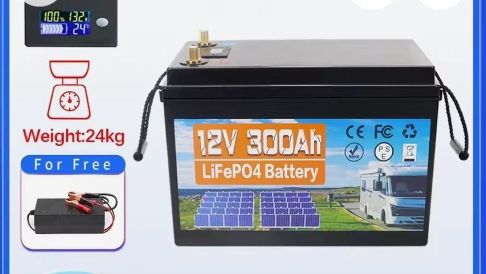 LifePO4 батерия 12V 300Ah за кемпери и фотоволтаични системи