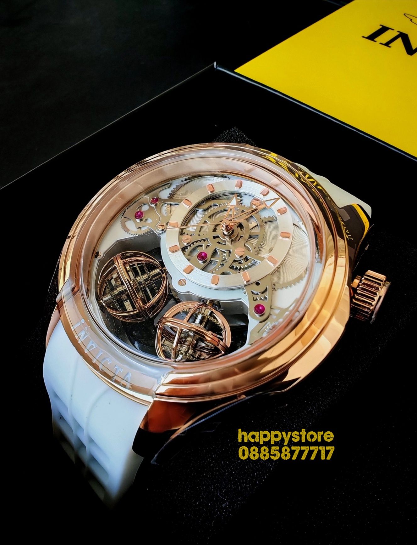 часовник INVICTA Specialty Skeleton Rose Gold 46 mm, Инвикта нов