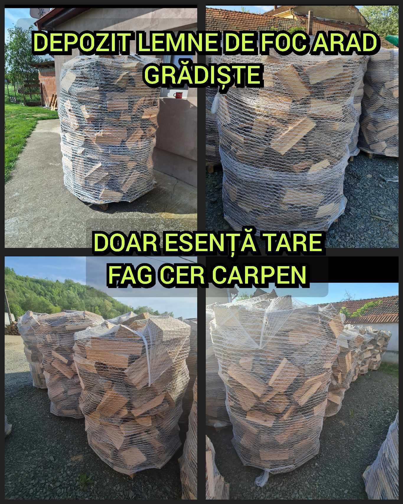 OFERTA CONTINUA LEMNE DE FOC USCATE gata tăiate crăpate 1.5 metri ster