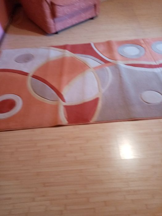 Set covoare - două mari ș unul mai mic. Culori vii, figuri geometrice