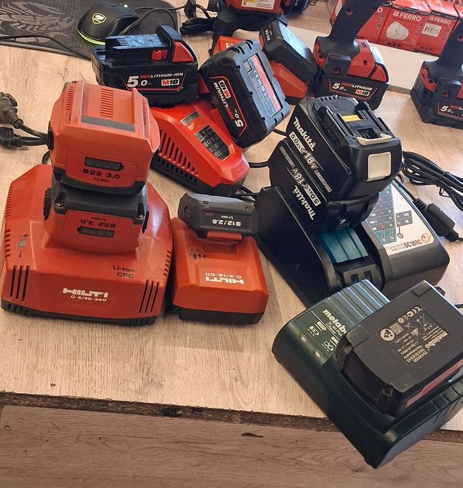 Hilti Makita Milwaukee Metabo зарядное устройство и акумятор