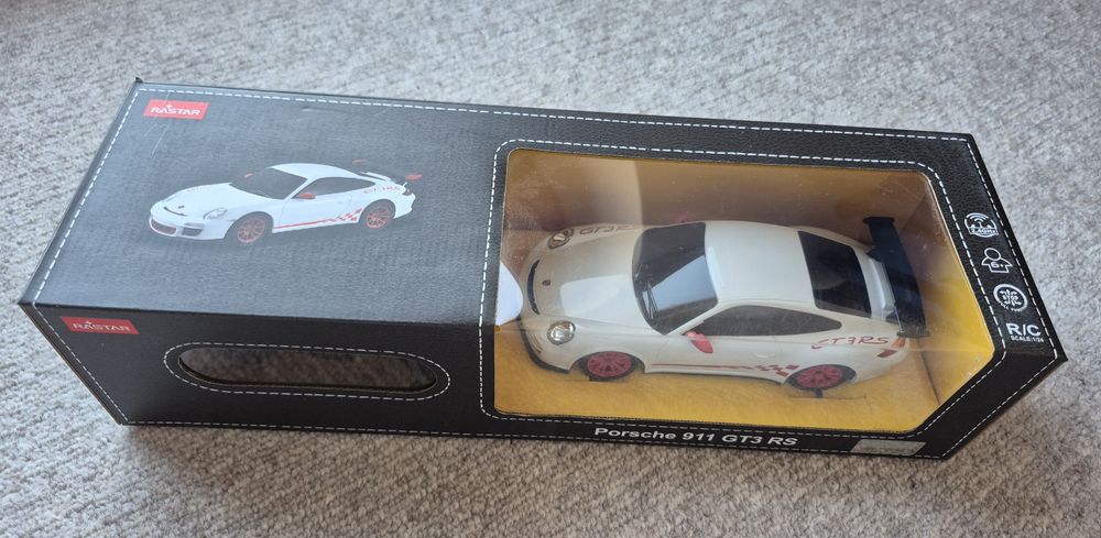 Mașinuță Rastar RC – Porsche 911 GT3 RS, alb, 1