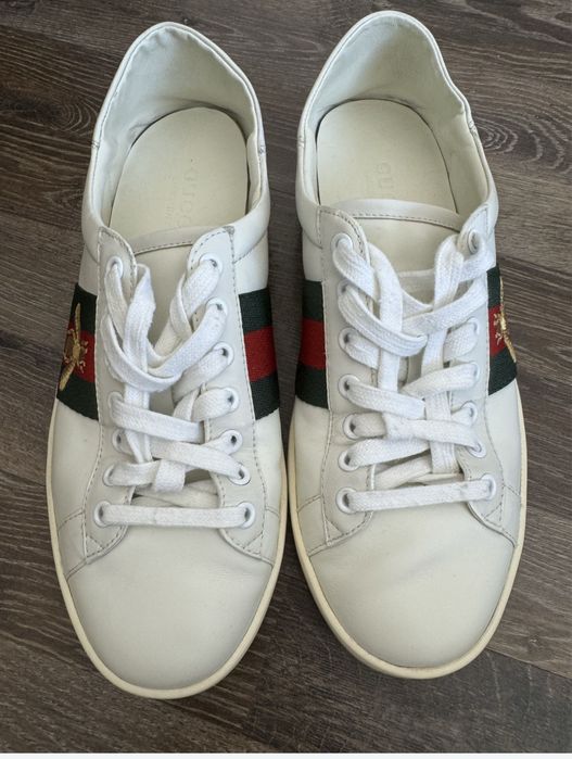 Gucci Ace Bee leather trainers
