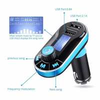 *Modulator FM & Car Kit Bluetooth - Incarcator cu Doua Porturi USB