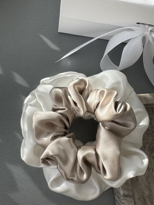 Скрънч, ластик за коса от естествена италианска  коприна