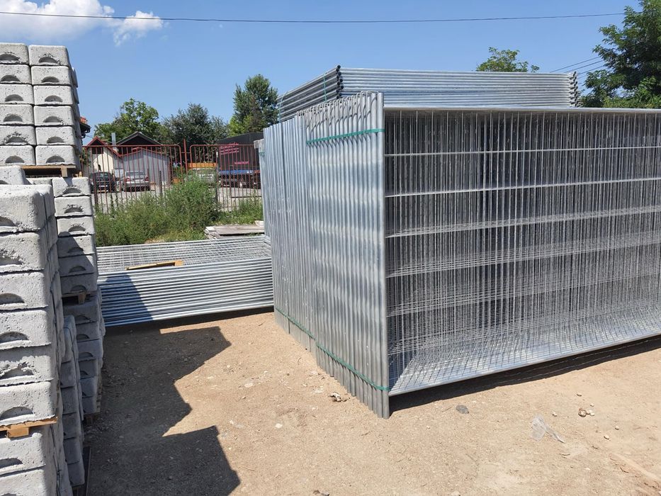 Gard mobil imprejmuire santier, garduri mobile, panou, talpa beton